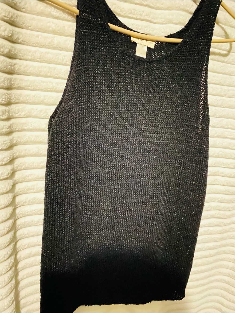LOFT Black Knit Tank Sweater